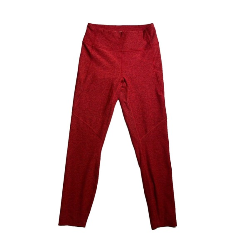 Outdoor Voices Heathered Red‎ Black Crop Leggings in Red XS Spandex